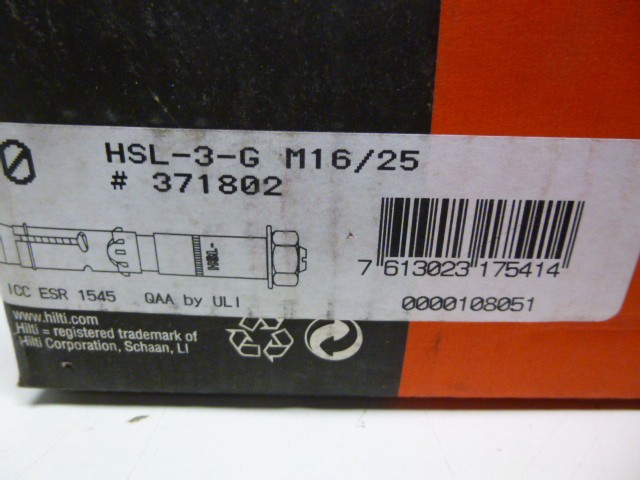 Hilti HSL-3-G M16/25 Schwerlastanker Lastanker Dübel 10 Stück | eBay